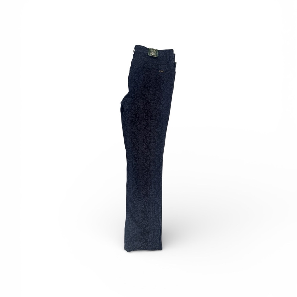 Ralph Lauren Dark Blue Floral Patterned Straight Leg Jeans size 12 NWT - Picture 2 of 9